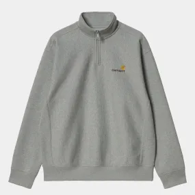 Carhartt WIP - American Script Half Zip Sweatshirt - Grey Heather