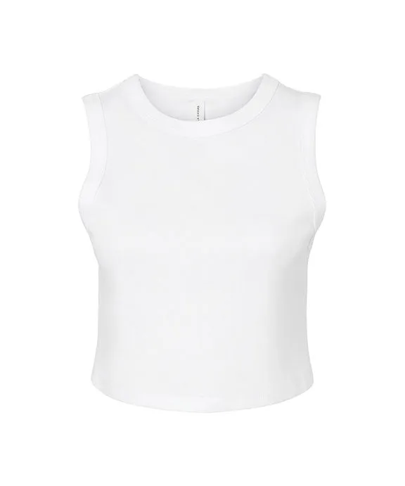 1013BE - Bella   Canvas Ladies Micro Rib Muscle Crop Tank Top