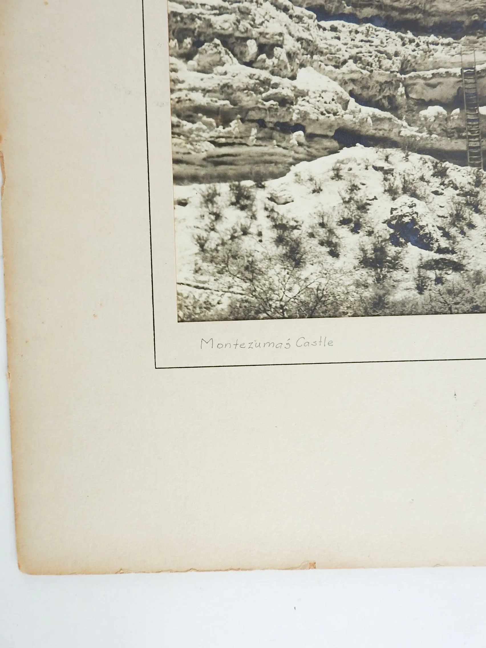 1949 Silver Albumen Photograph of Montezuma's Castle Camp Verde