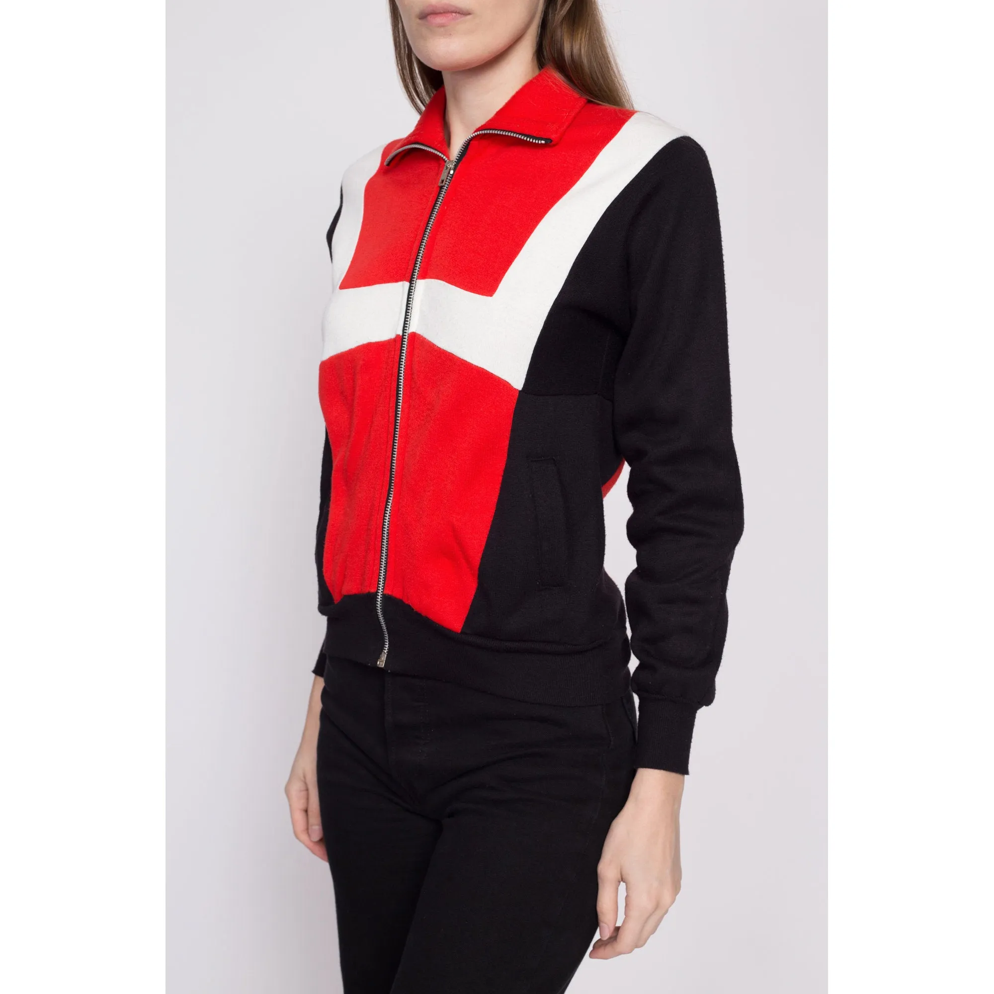 80s Color Block Track Jacket - Extra Small