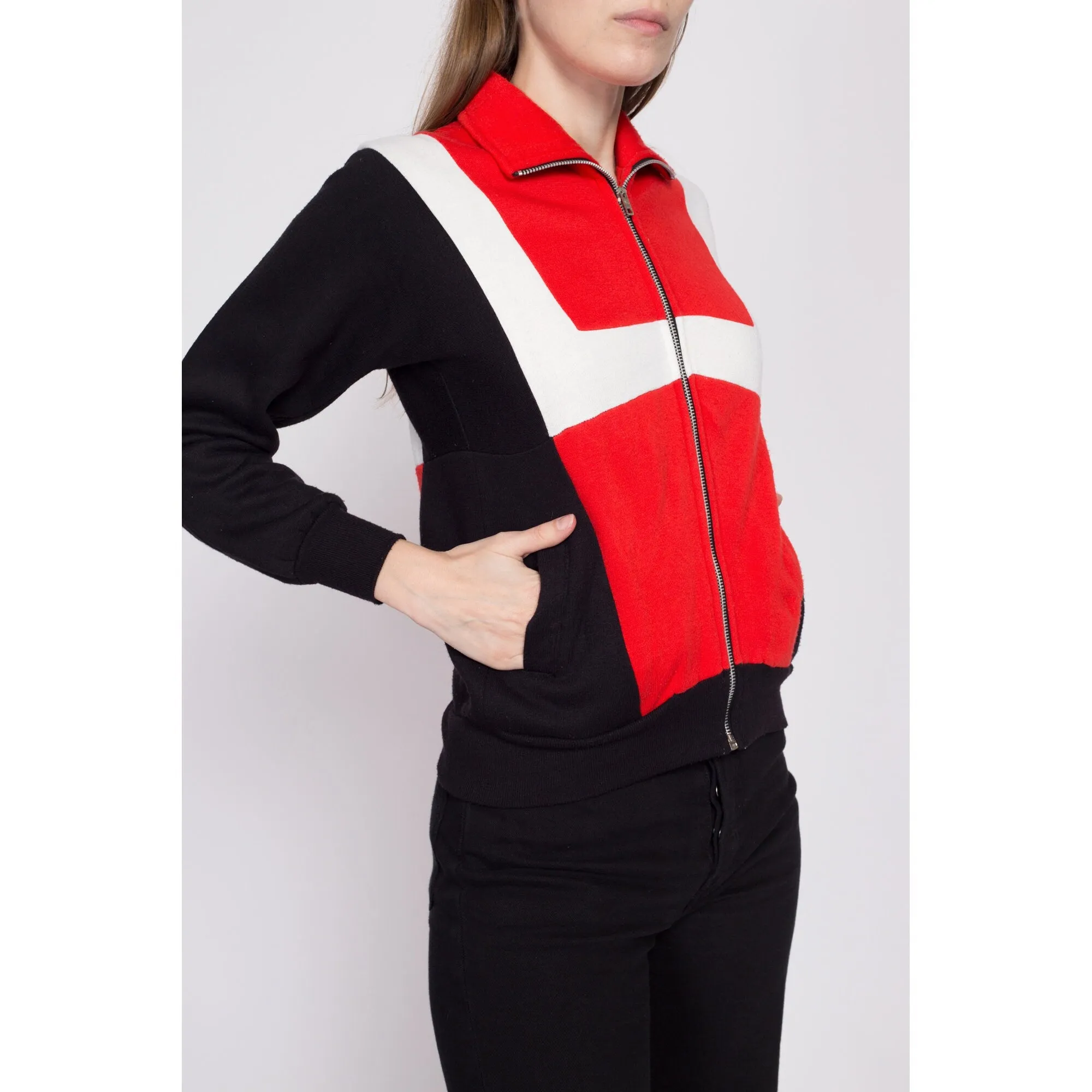 80s Color Block Track Jacket - Extra Small