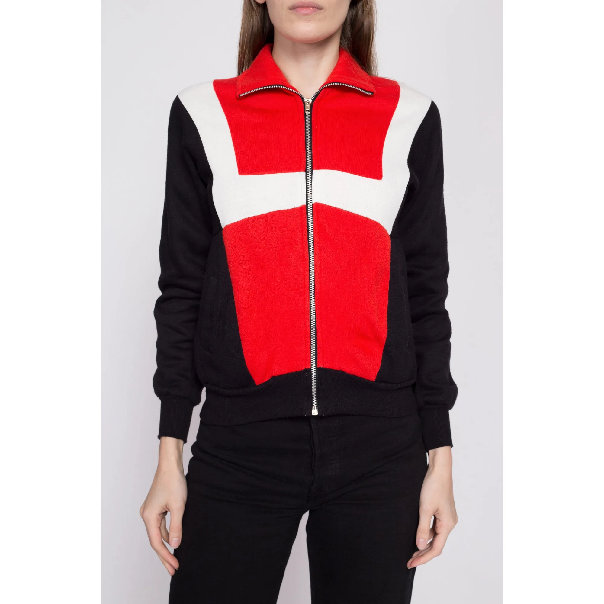 80s Color Block Track Jacket - Extra Small