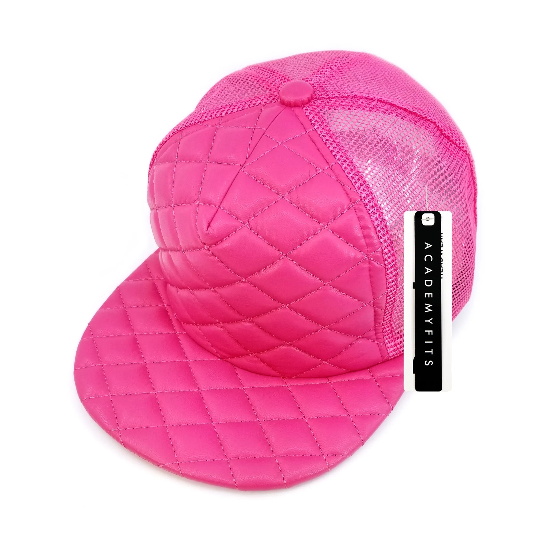 Academy Fits Quilted Foam Trucker Hat Snapback Cap 4027