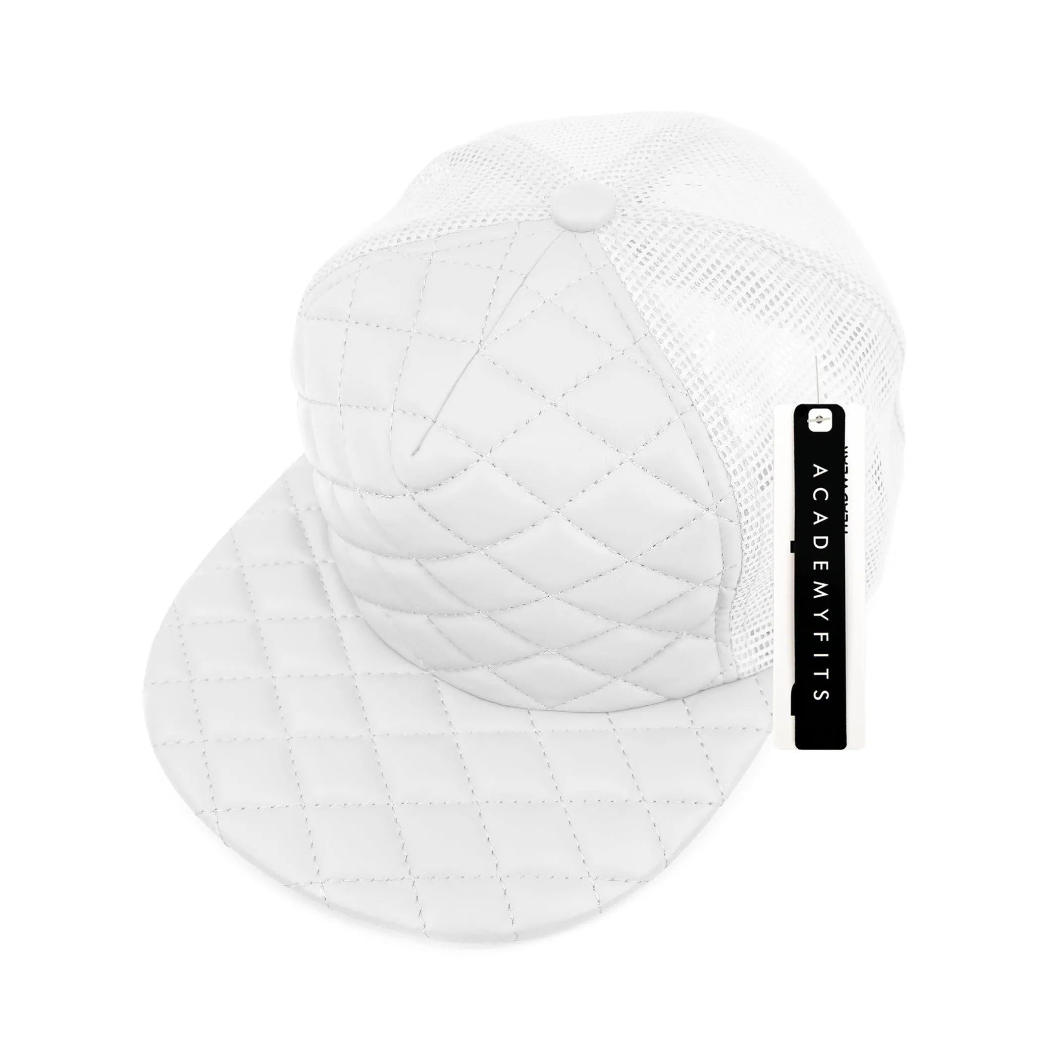 Academy Fits Quilted Foam Trucker Hat Snapback Cap 4027