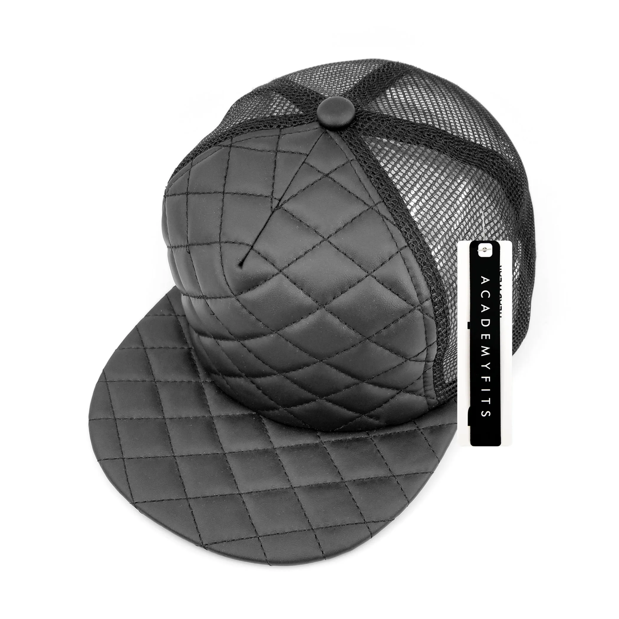 Academy Fits Quilted Foam Trucker Hat Snapback Cap 4027