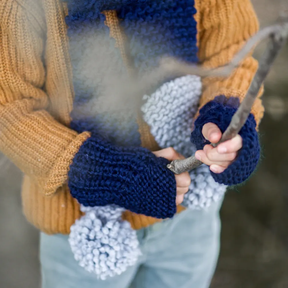 Acorn Kids: Traveller Chunky Scarf Navy