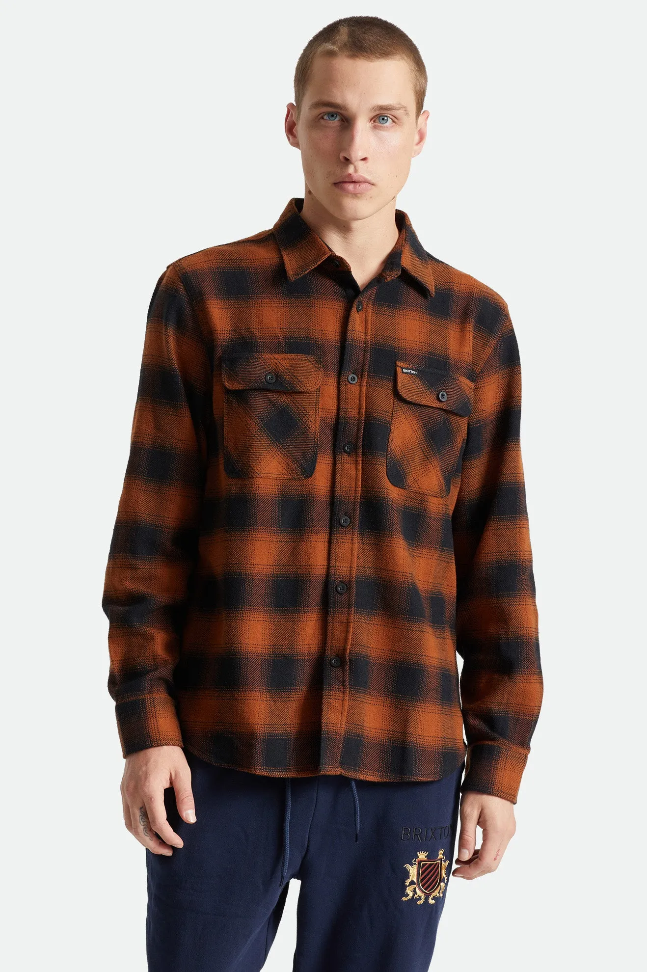 Bowery L/S Flannel - Burnt Orange