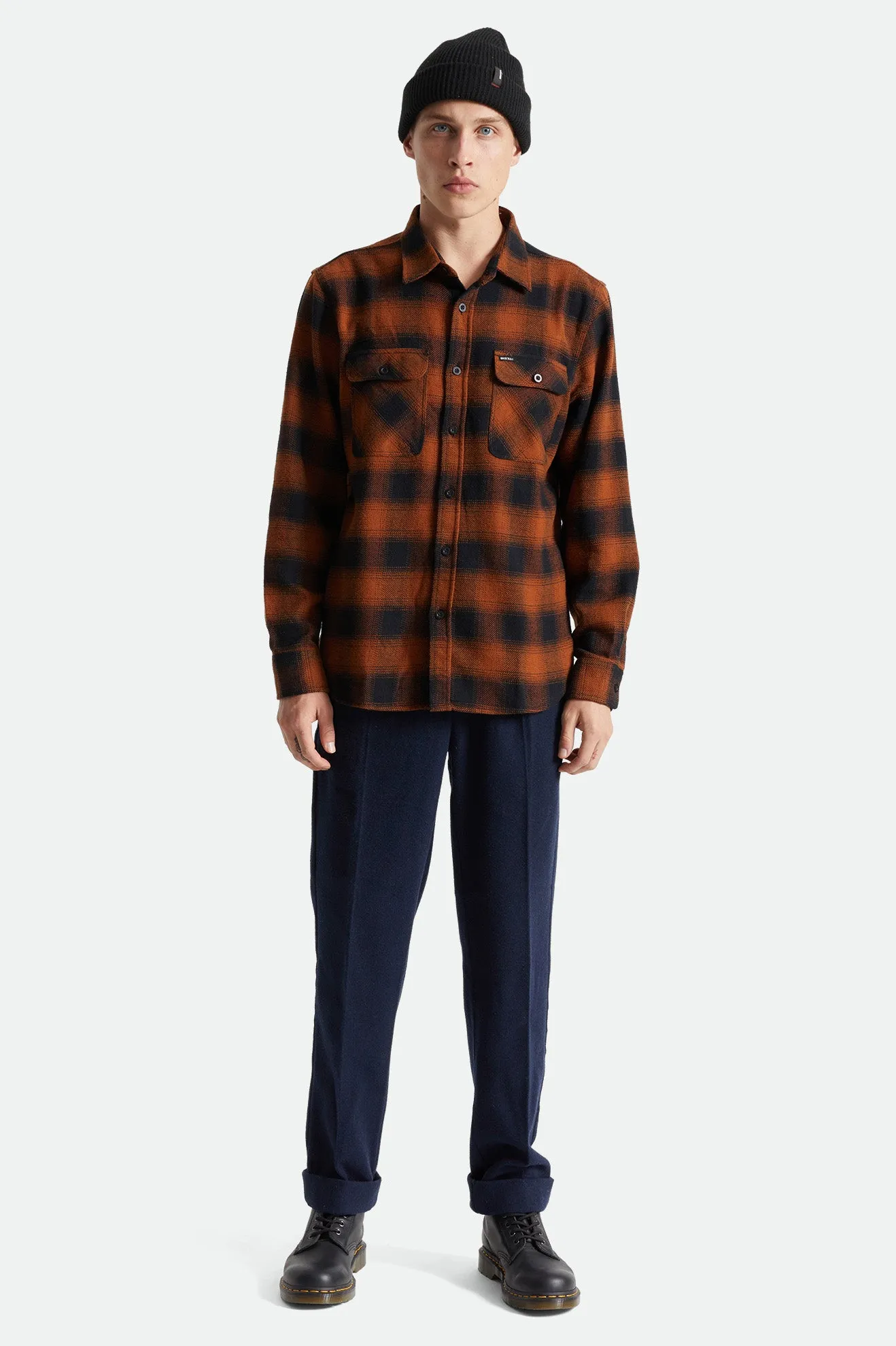 Bowery L/S Flannel - Burnt Orange