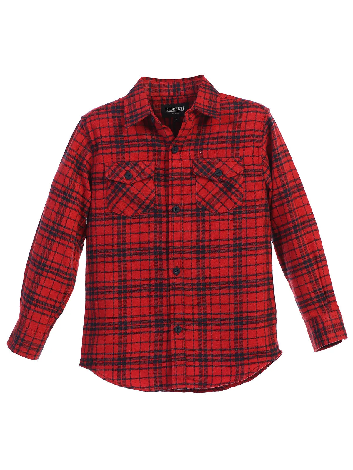 Boy's Plaid Flannel Shirt