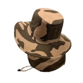 Bucket Hats - Tan with Back Flap