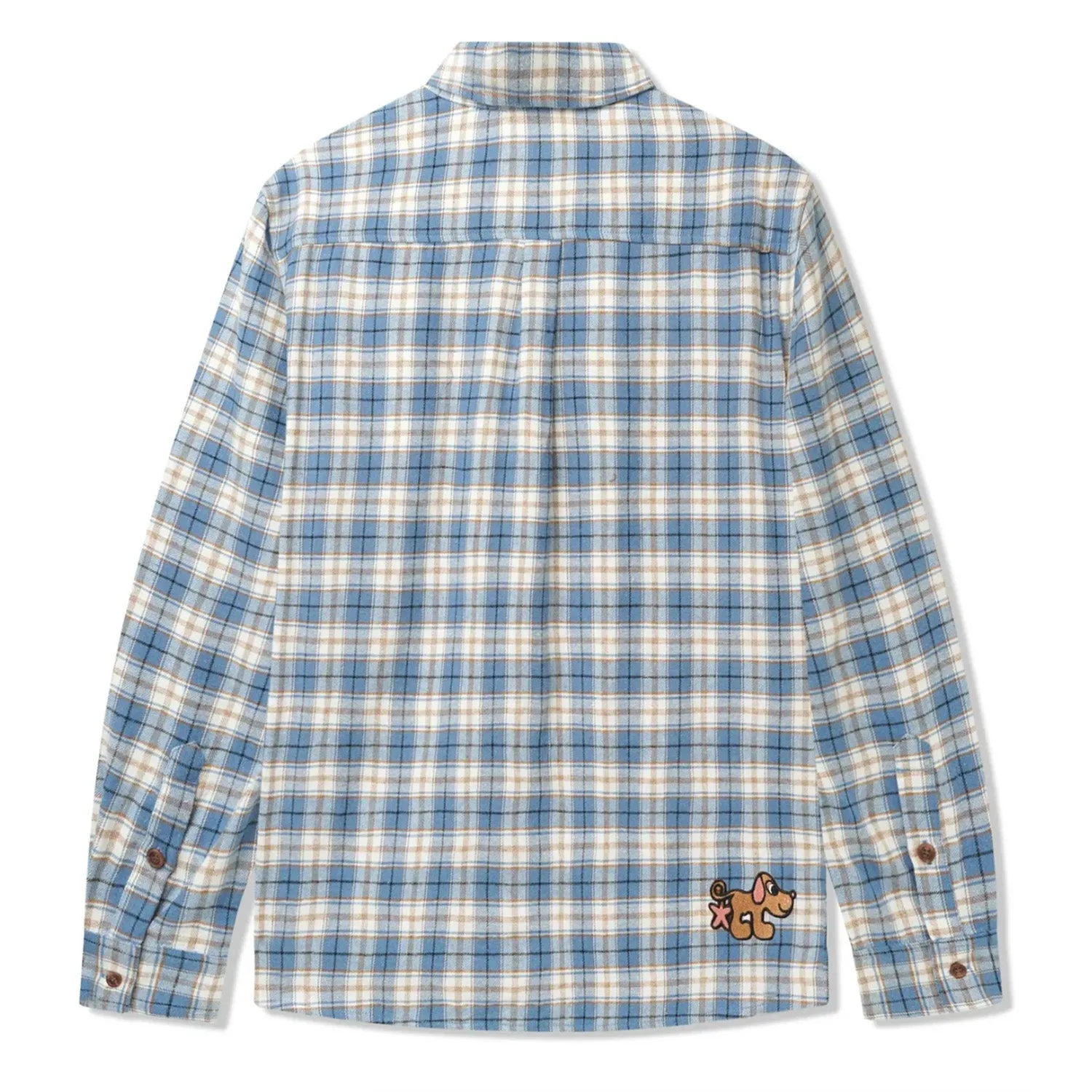 Buttergoods Pooch Flannel Shirt 'Sky Blue'