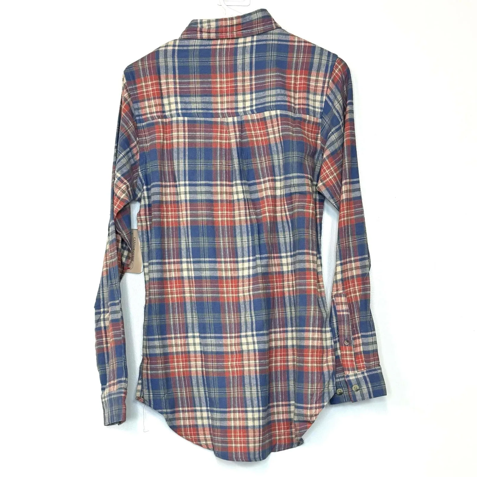 Canyon Guide Outfitters | Womens Flannel Tunic L/s Shirt | Color: Blue/Red | Size: S | NWT