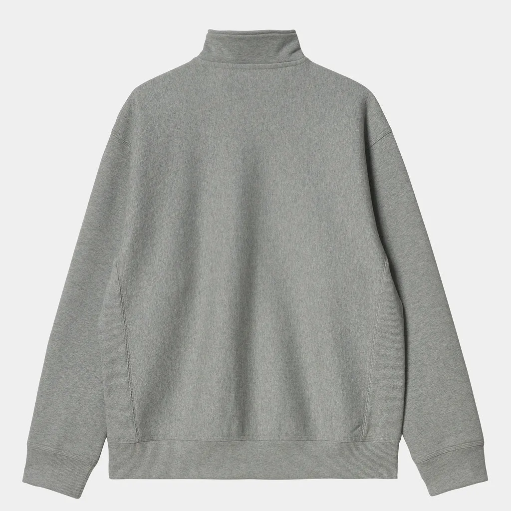 Carhartt WIP - American Script Half Zip Sweatshirt - Grey Heather