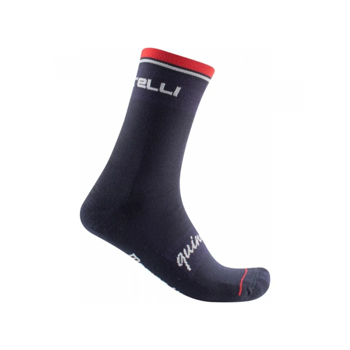 Castelli Quindici Soft Merino Blue Red Socks