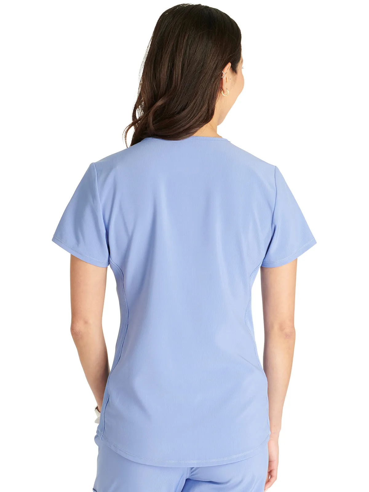 Cherokee - Women's Henley Solid Scrub Top