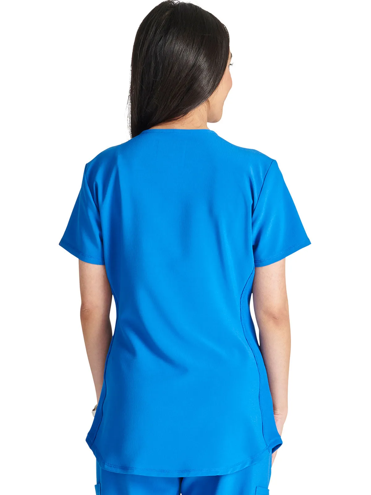 Cherokee - Women's Henley Solid Scrub Top