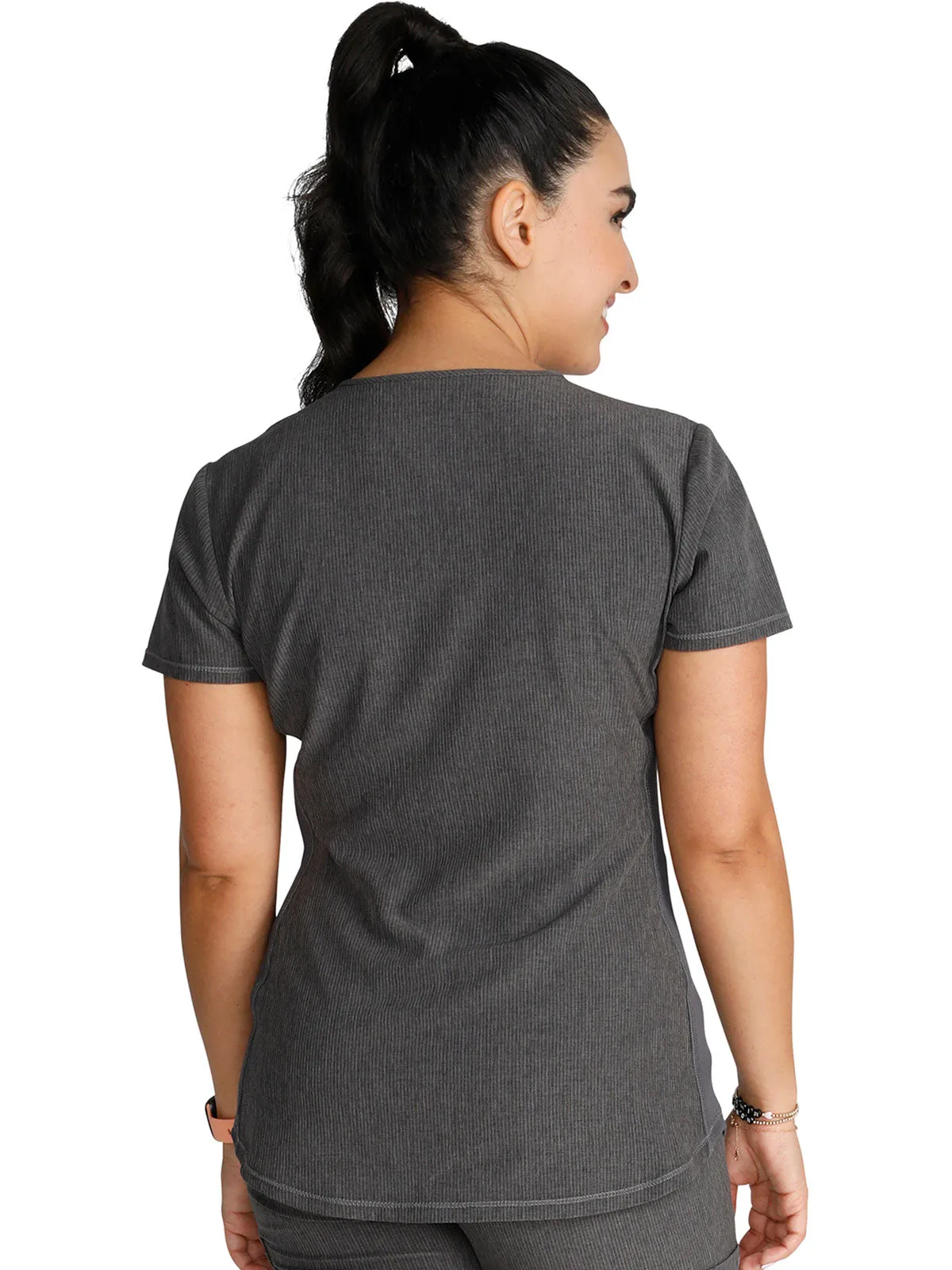 Cherokee - Women's Henley Solid Scrub Top