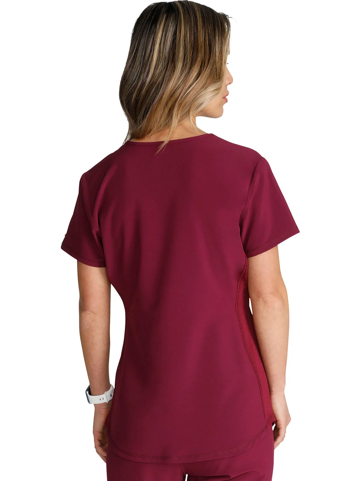 Cherokee - Women's Henley Solid Scrub Top