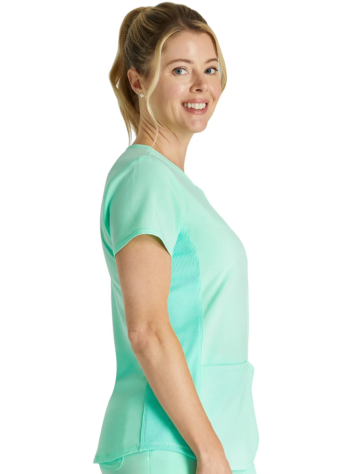 Cherokee - Women's Henley Solid Scrub Top