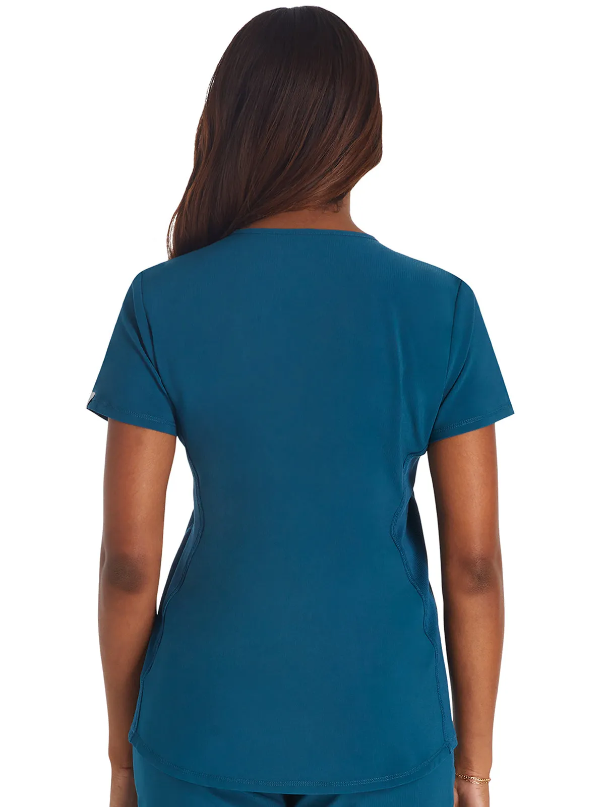 Cherokee - Women's Henley Solid Scrub Top