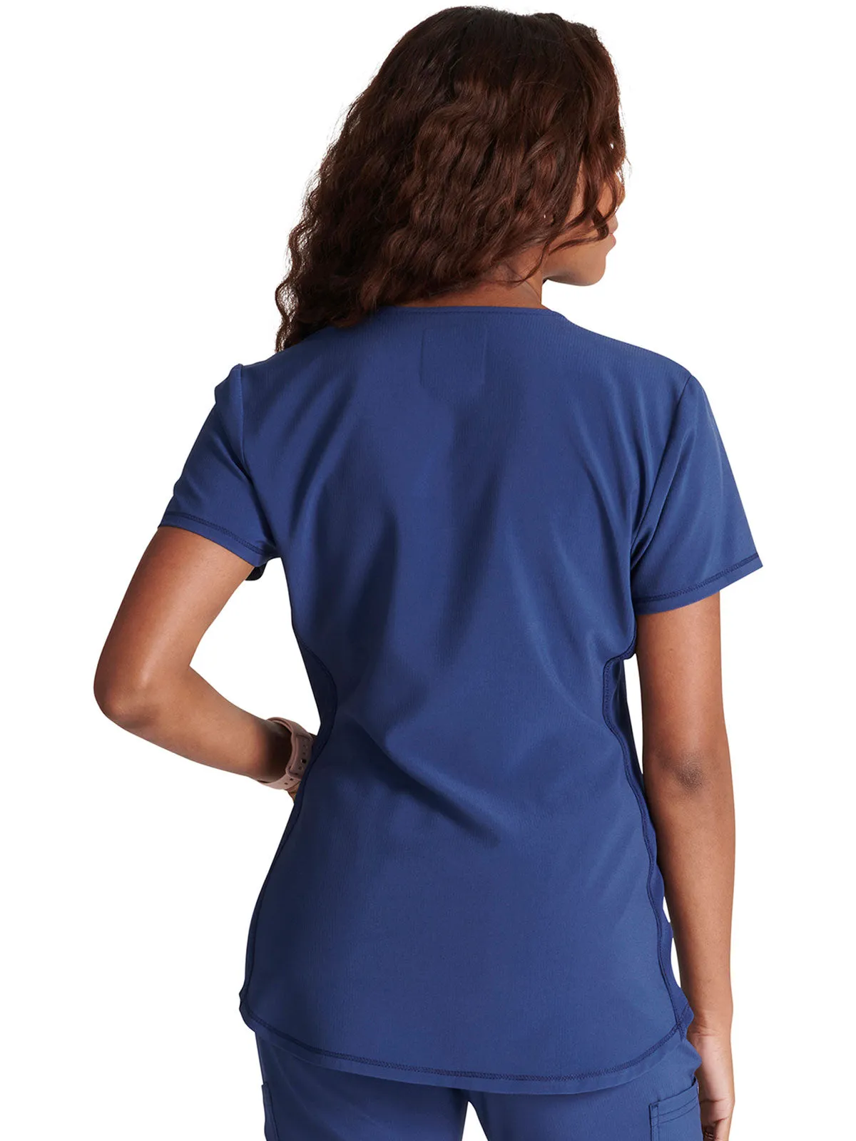 Cherokee - Women's Henley Solid Scrub Top