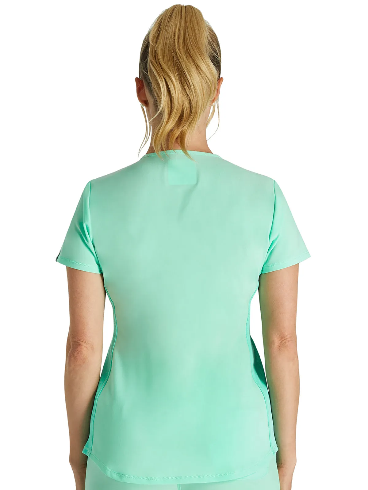 Cherokee - Women's Henley Solid Scrub Top