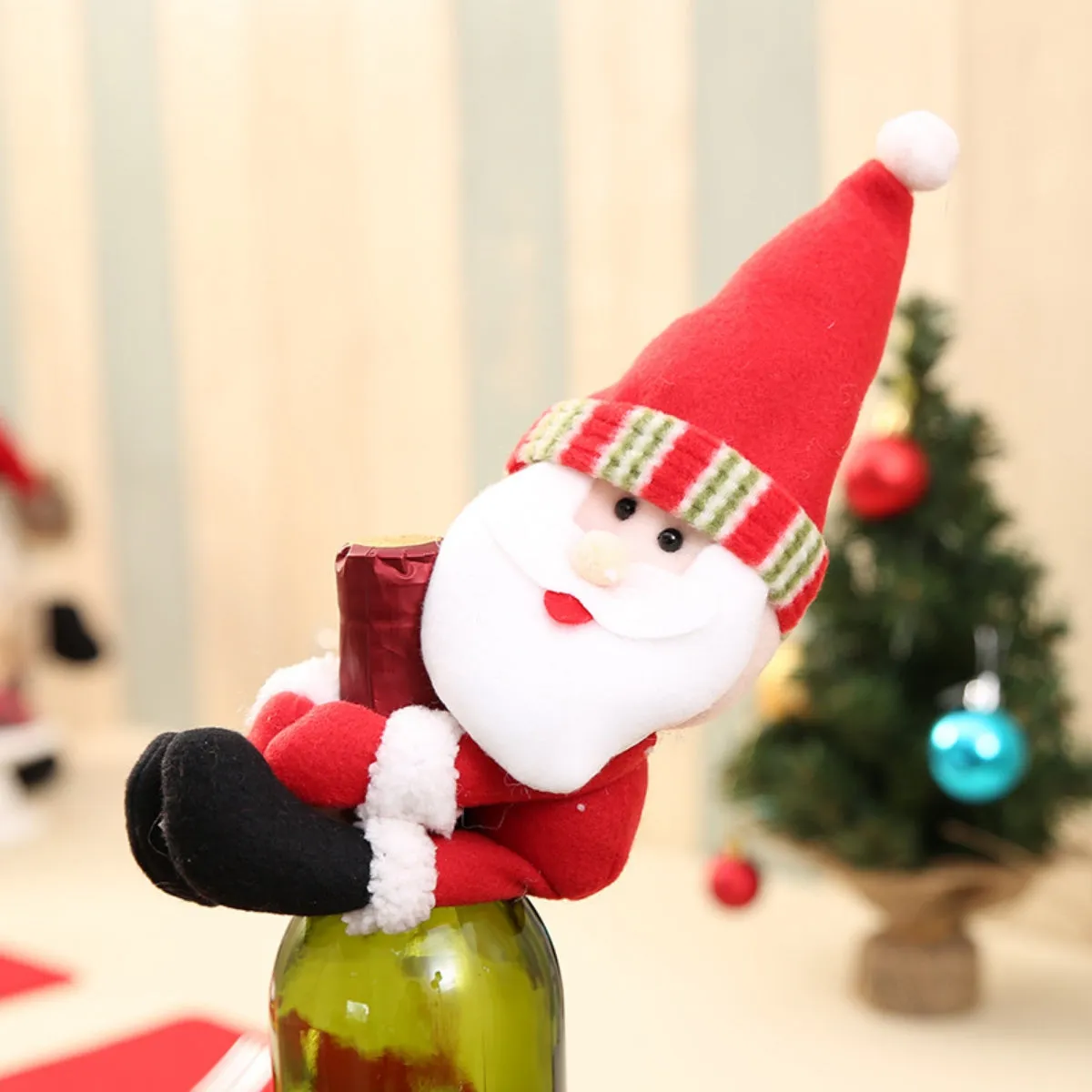 CHRISTMAS DOLL WINE BOTTLE DECORATION