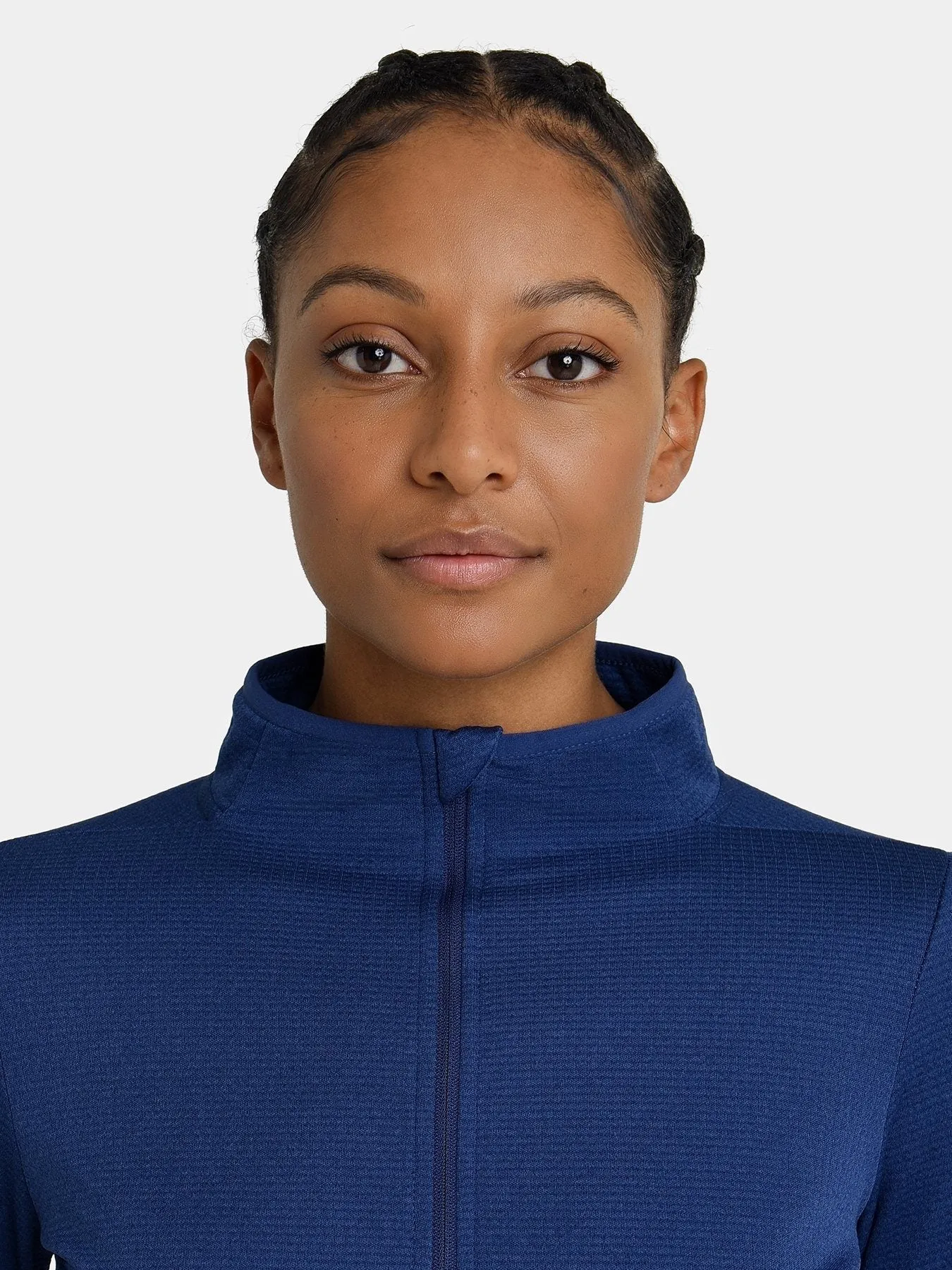 Cloud Fleece Quarter Zip Running Top For Women With Thumbholes & Side Zip Pocket