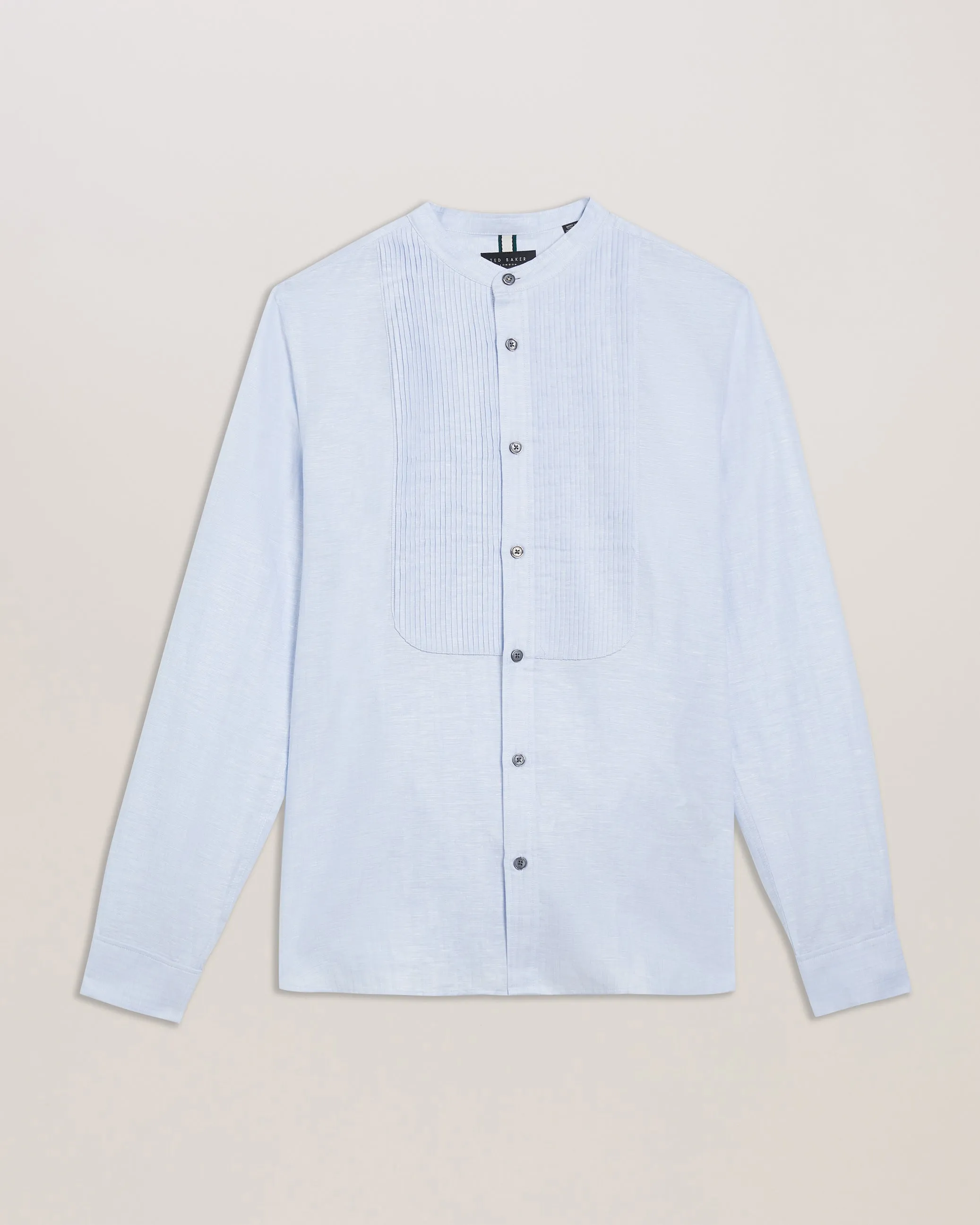 Dario Ls Bibbed Shirt Sky-Blue