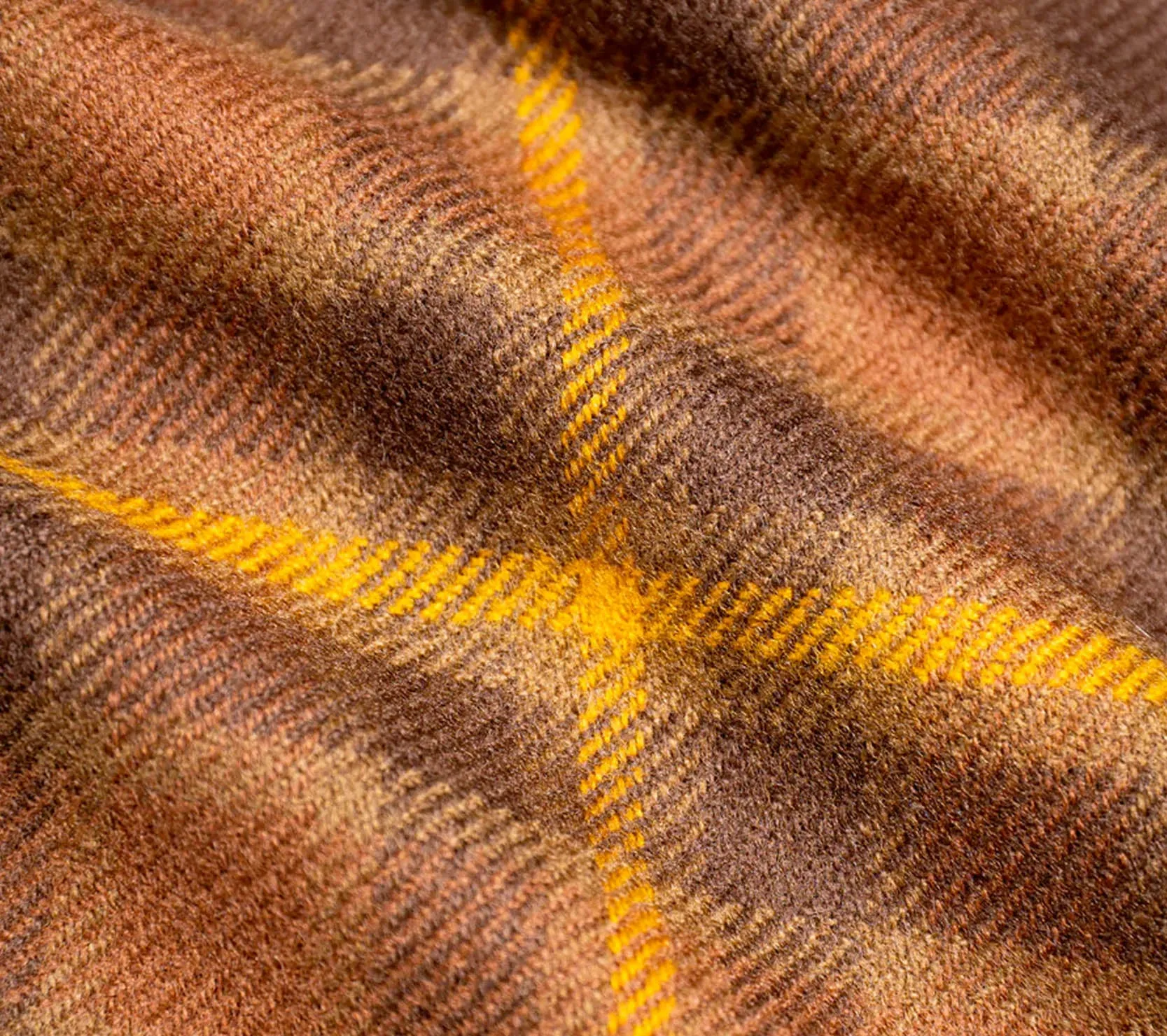 Dunbar Tartan Scarf | Peat/Rust Check