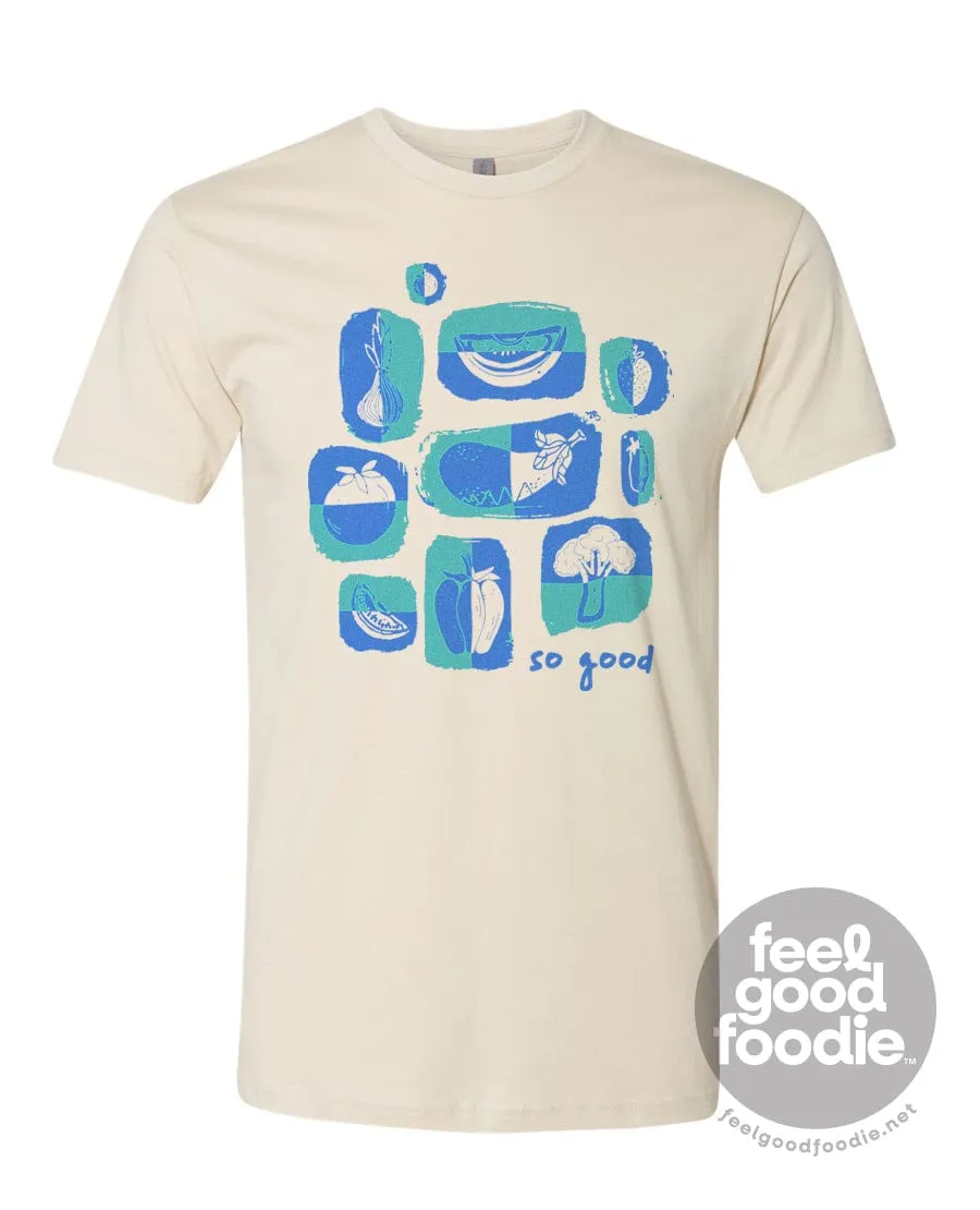 Feel Good Foodie™ | Linocut Flavor Pigment Dyed Unisex T-Shirt