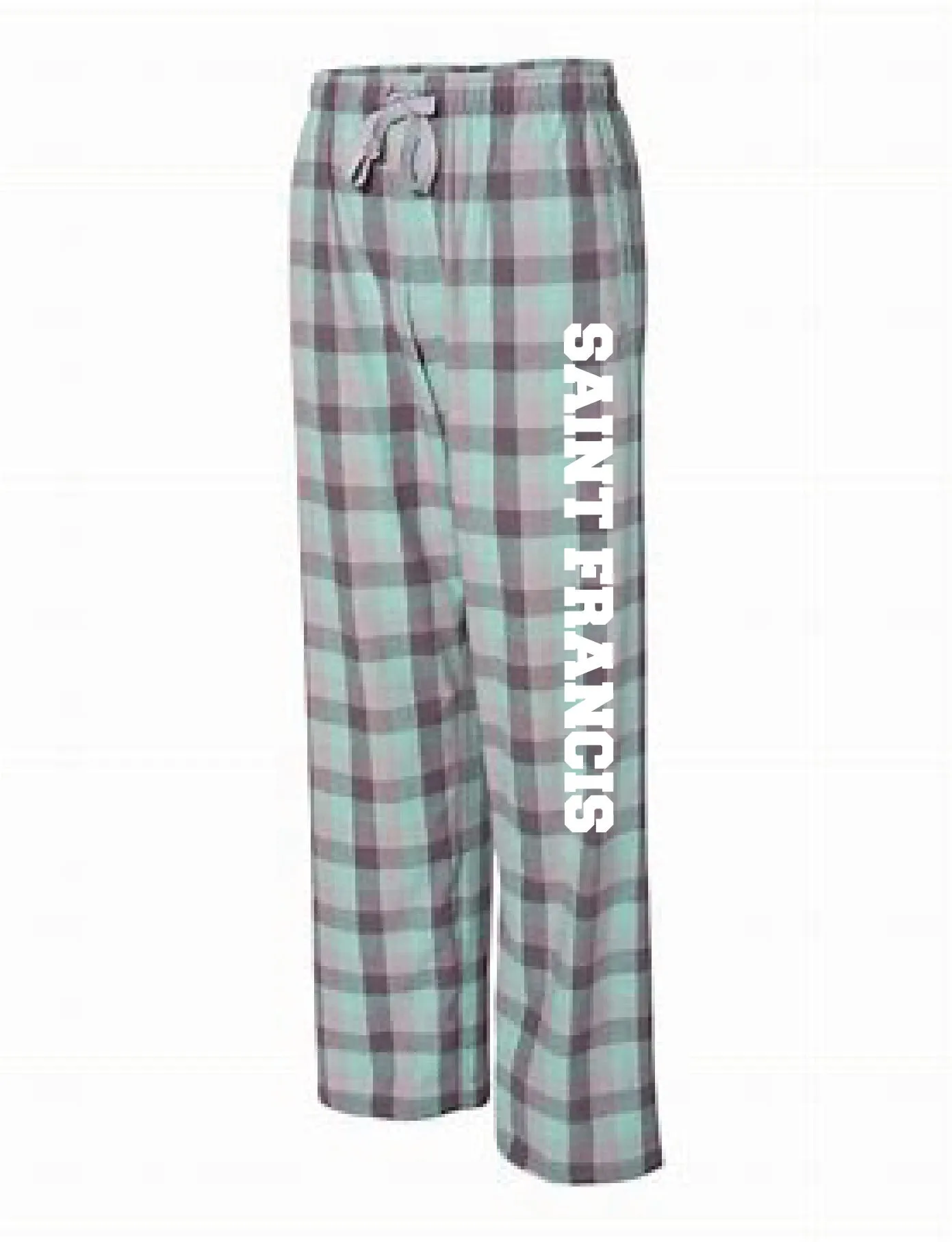 Flannel Pant, Ladies Mint/Grey Plaid