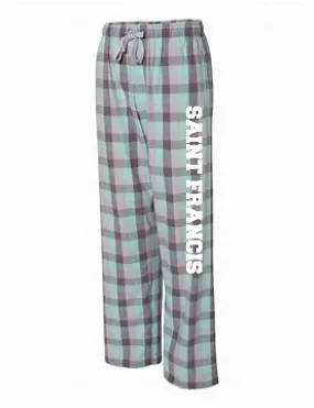 Flannel Pant, Ladies Mint/Grey Plaid