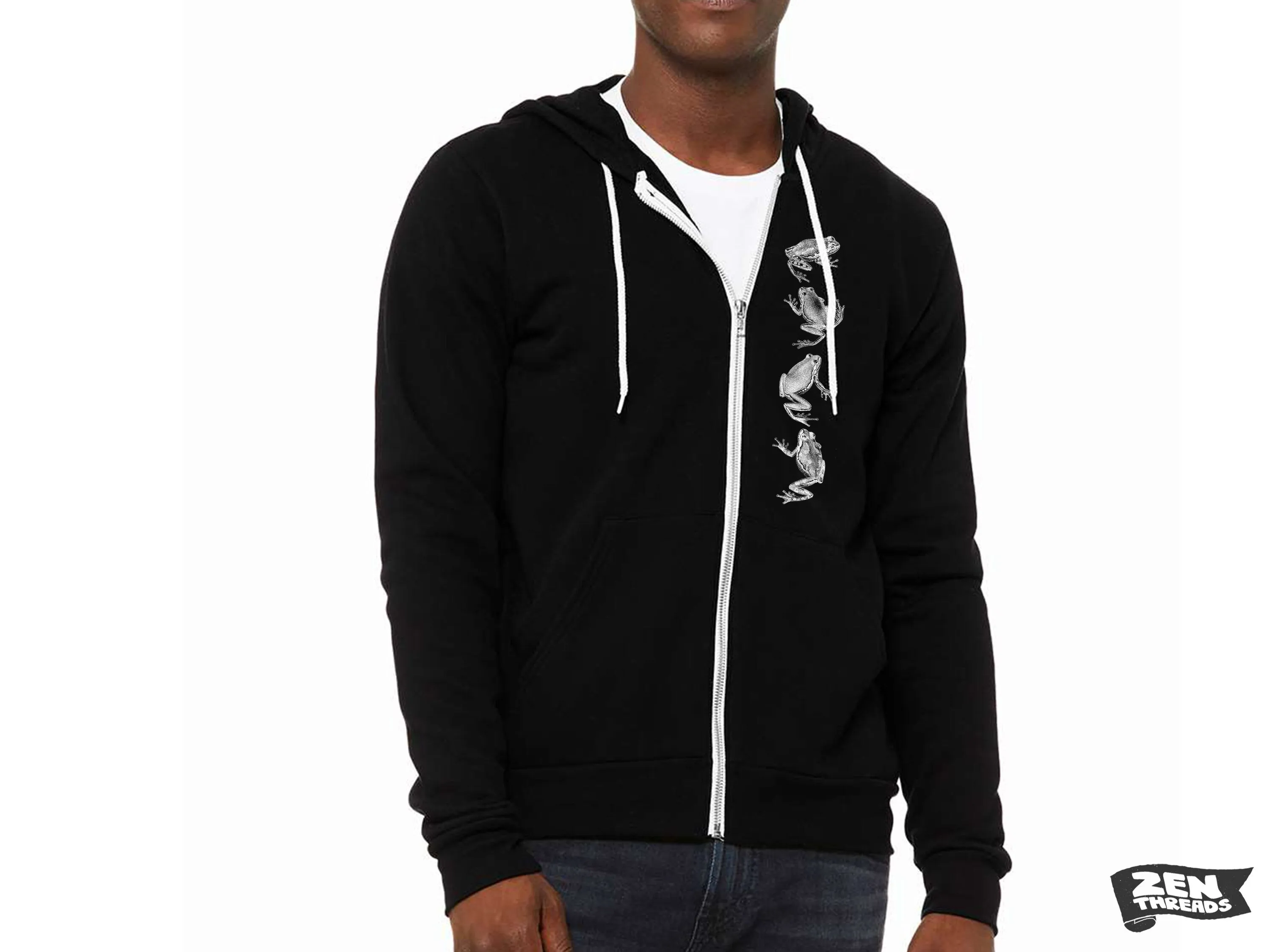 FROGS Classic Unisex Fleece Hoody - Soft and Stylish Sweatshirt Bella Canvas Full Zip