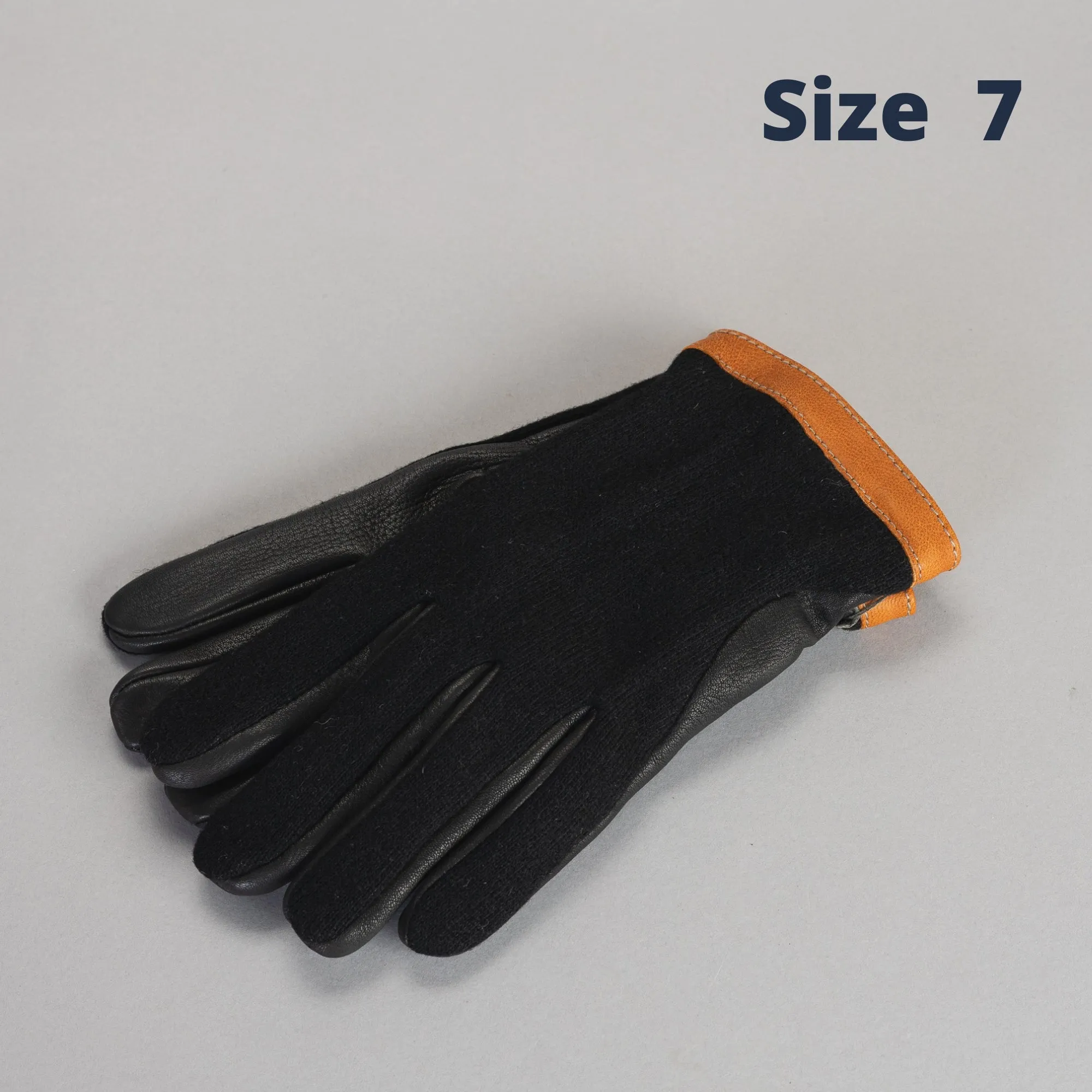 Gloves Deerskin WoolTricot - BLACK