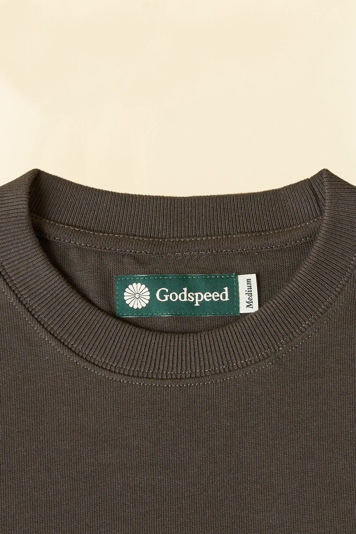 Godspeed Tonal Mini Logo Heavyweight Organic T-Shirt - Vintage Black