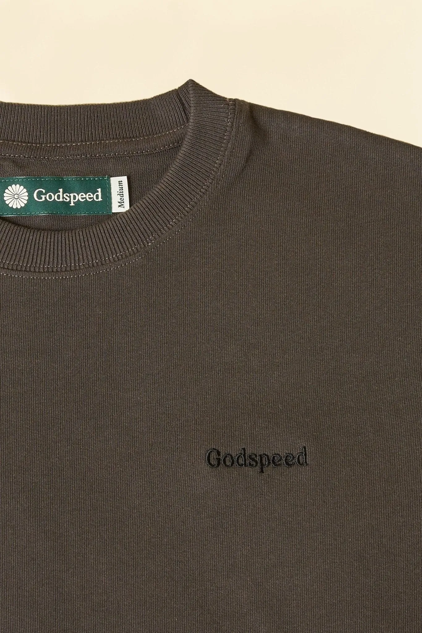 Godspeed Tonal Mini Logo Heavyweight Organic T-Shirt - Vintage Black