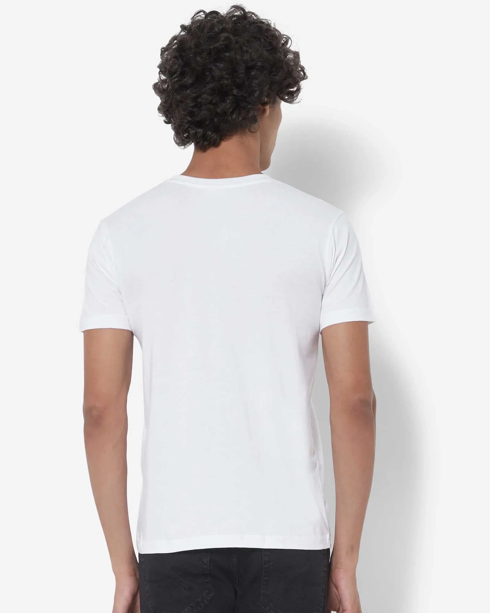 Half Sleeves Henley: White