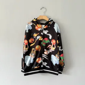 H&M / Space Jam black zip up hoodie / 6-8Y