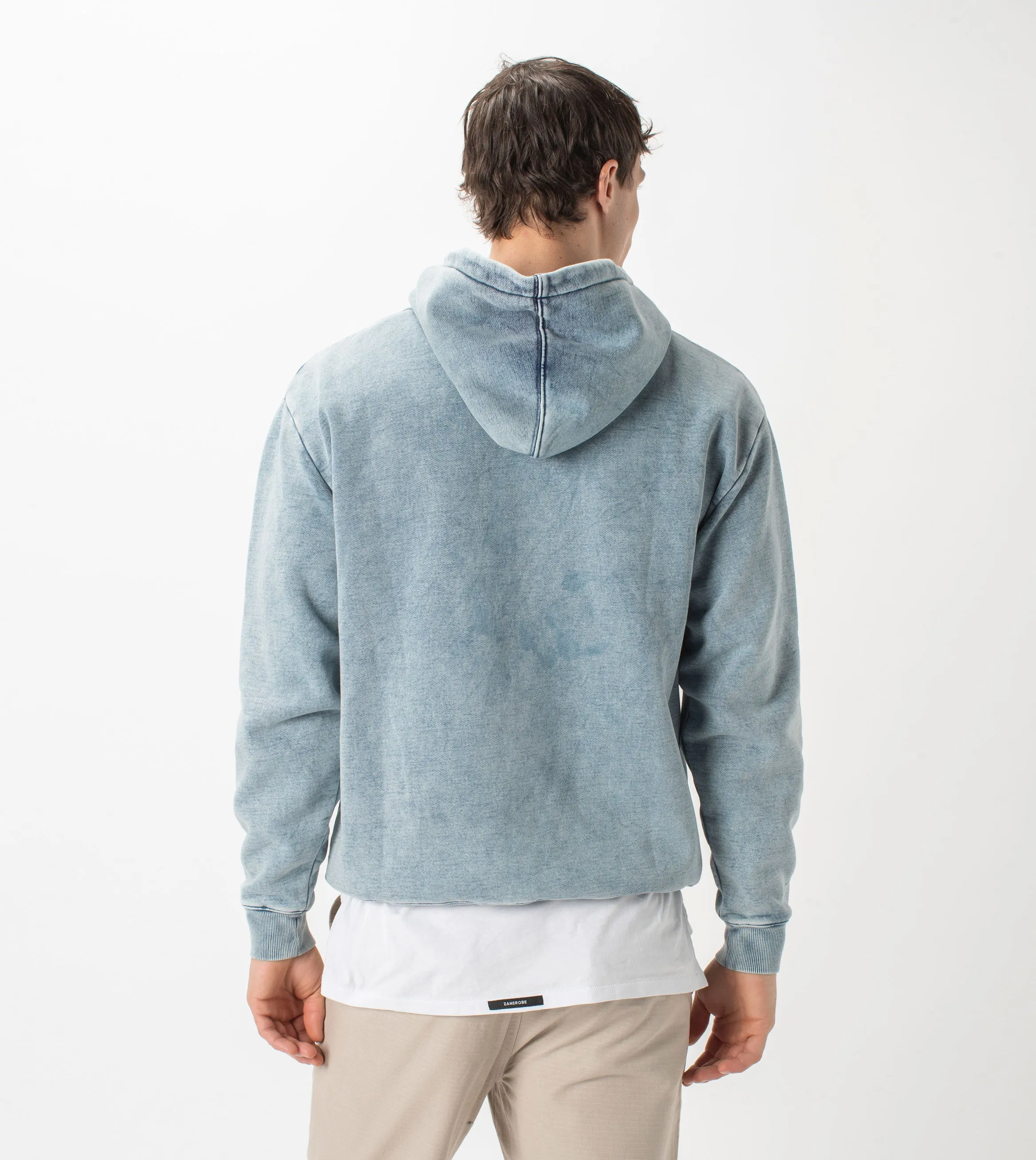 Imprint Lowgo Hood Sweat Salt Blue