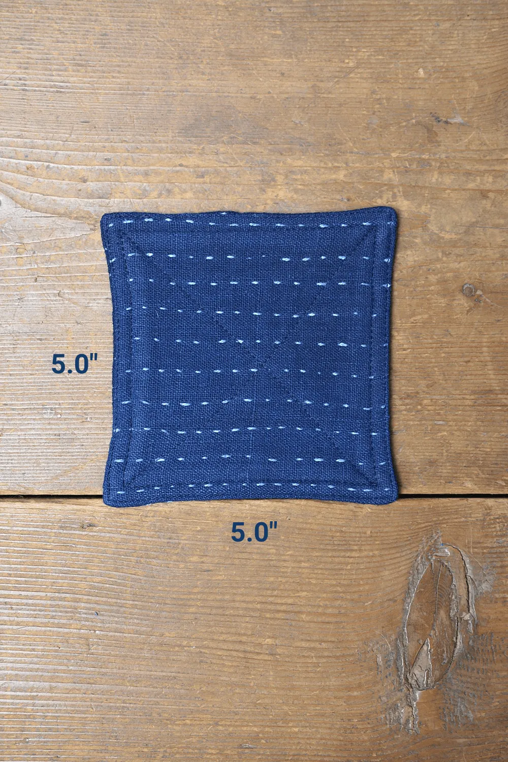 Indigo Quilted Coaster Set