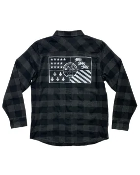 Ink Detroit - Detroit Flag Flannel - Black & Grey