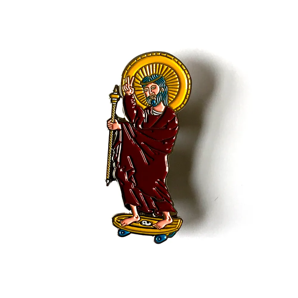 Jesus Skates Enamel Pin