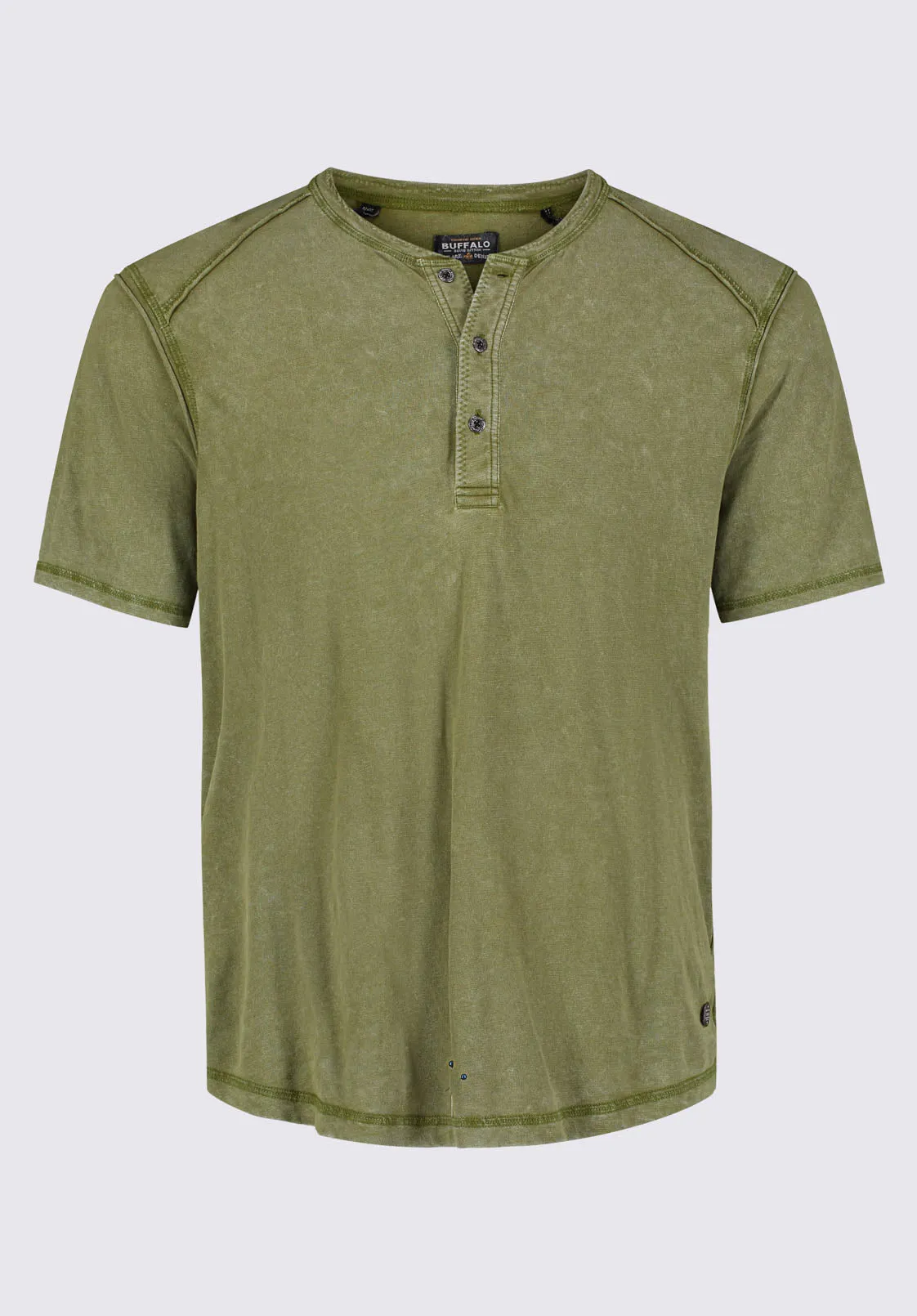 Kitte Men's Henley T-shirt in Green - BM24245