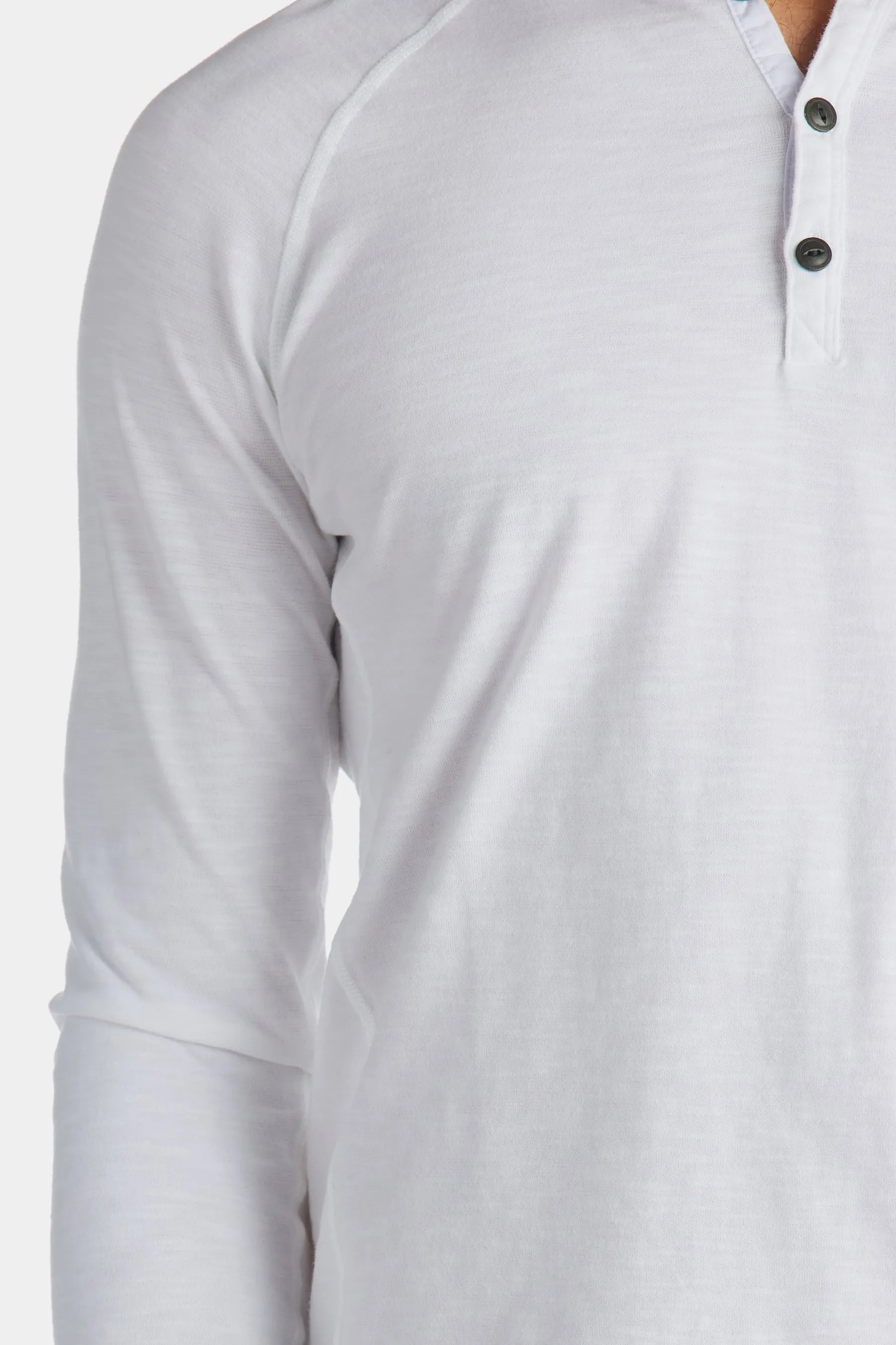 Long Sleeve Soft Slub Jersey Henley T-shirt