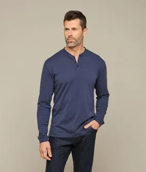 Lucchese Pima Cotton Henley :: Navy