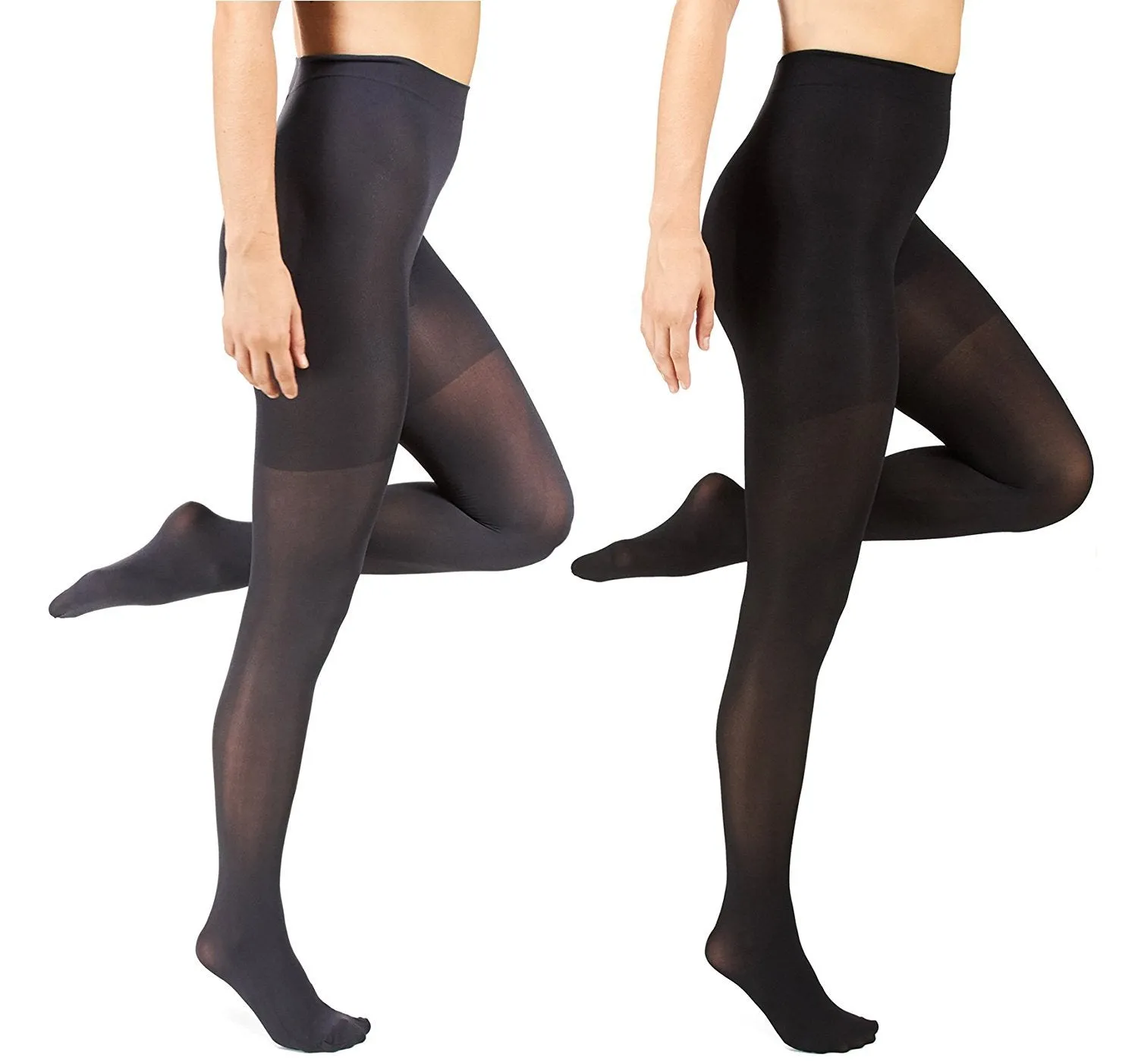 Marilyn Monroe Womens Ladies 2Pack Control Top Footed Opaque Tights (See More Colors and Sizes)