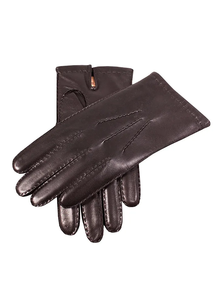 Men's Handsewn Three-Point Cashmere-Lined Shorter Finger Leather Gloves