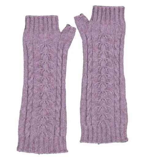 Merino Possumsilk Cable Long Gloves