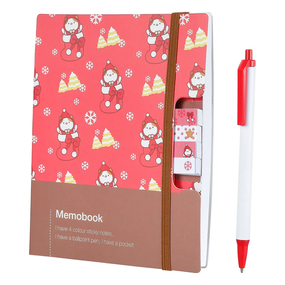 MINISO Mini Family Series Book (72 Sheets) with Pen & Sticky Notes(Kitten)